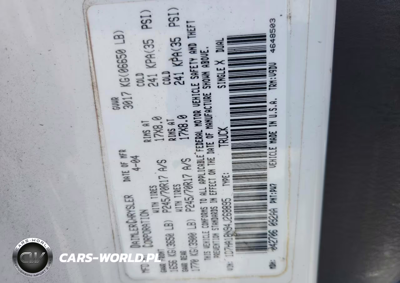 2004 Dodge Ram 1500 St VIN:1D7HA18N94J268895 - 13