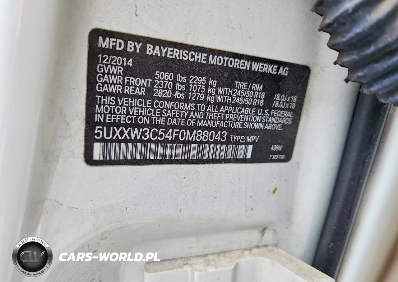 2015 BMW X4 xDrive28I VIN:5UXXW3C54F0M88043 - 12
