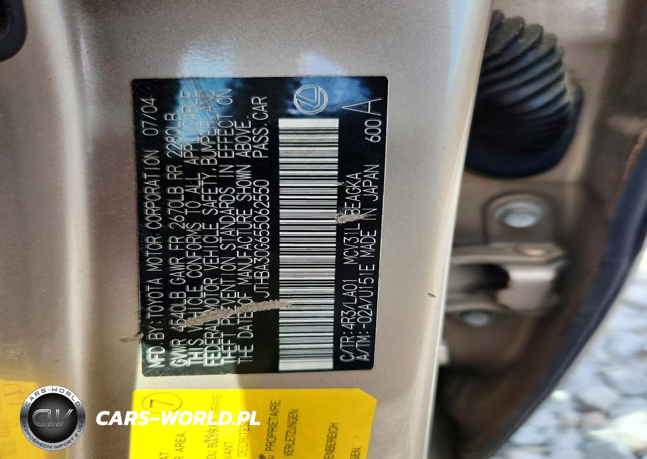 2005 Lexus Es 330 VIN:JTHBA30G655062550 - 12