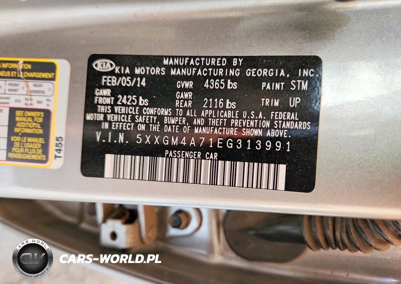 2014 Kia Optima Lx VIN:5XXGM4A71EG313991 - 12