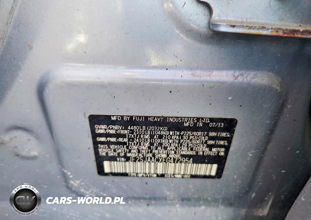2014 Subaru Forester 2.5I VIN:JF2SJAACXEG472954 - 13