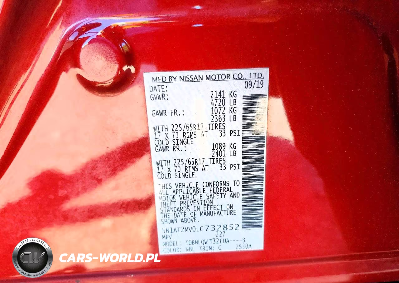 2020 Nissan Rogue Sv VIN:5N1AT2MV0LC732852 - 13