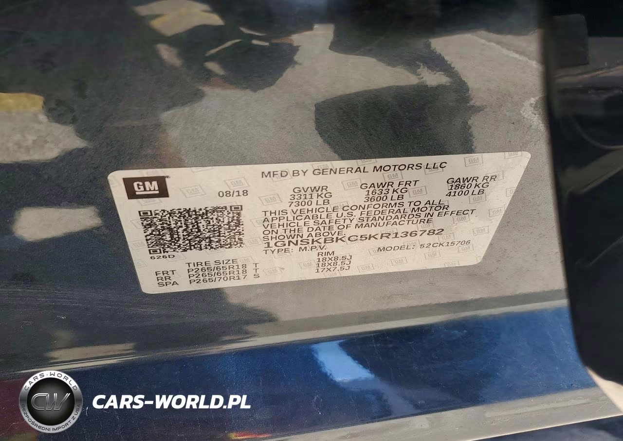 2019 Chevrolet Tahoe K1500 Lt VIN:1GNSKBKC5KR136782 - 13