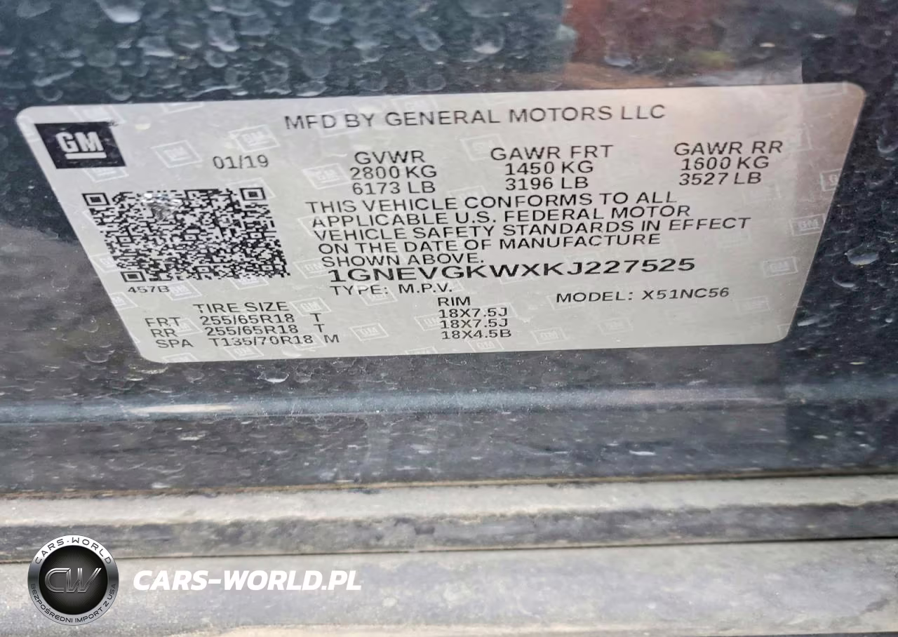 2019 Chevrolet Traverse Lt VIN:1GNEVGKWXKJ227525 - 13