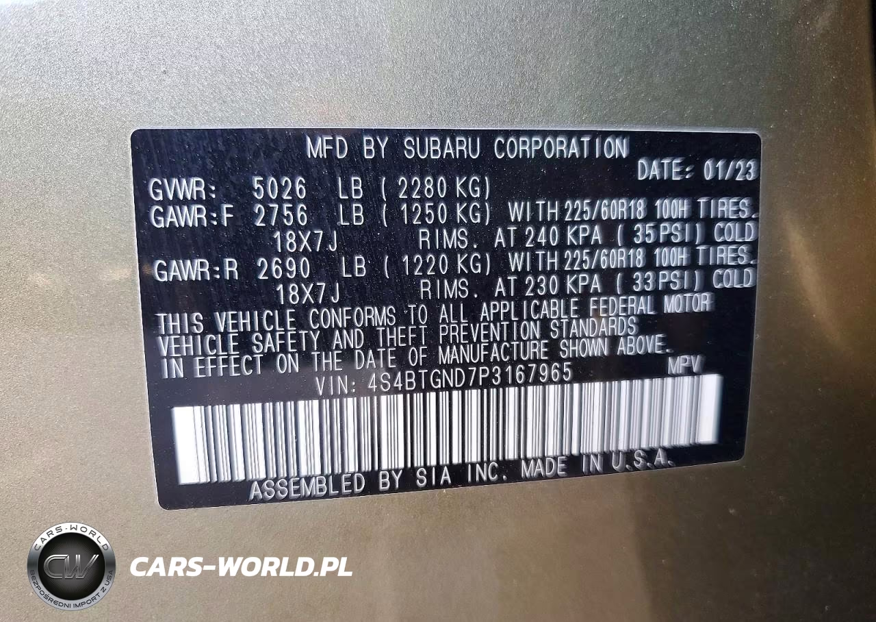 2023 Subaru Outback Limited Xt VIN:4S4BTGND7P3167965 - 12