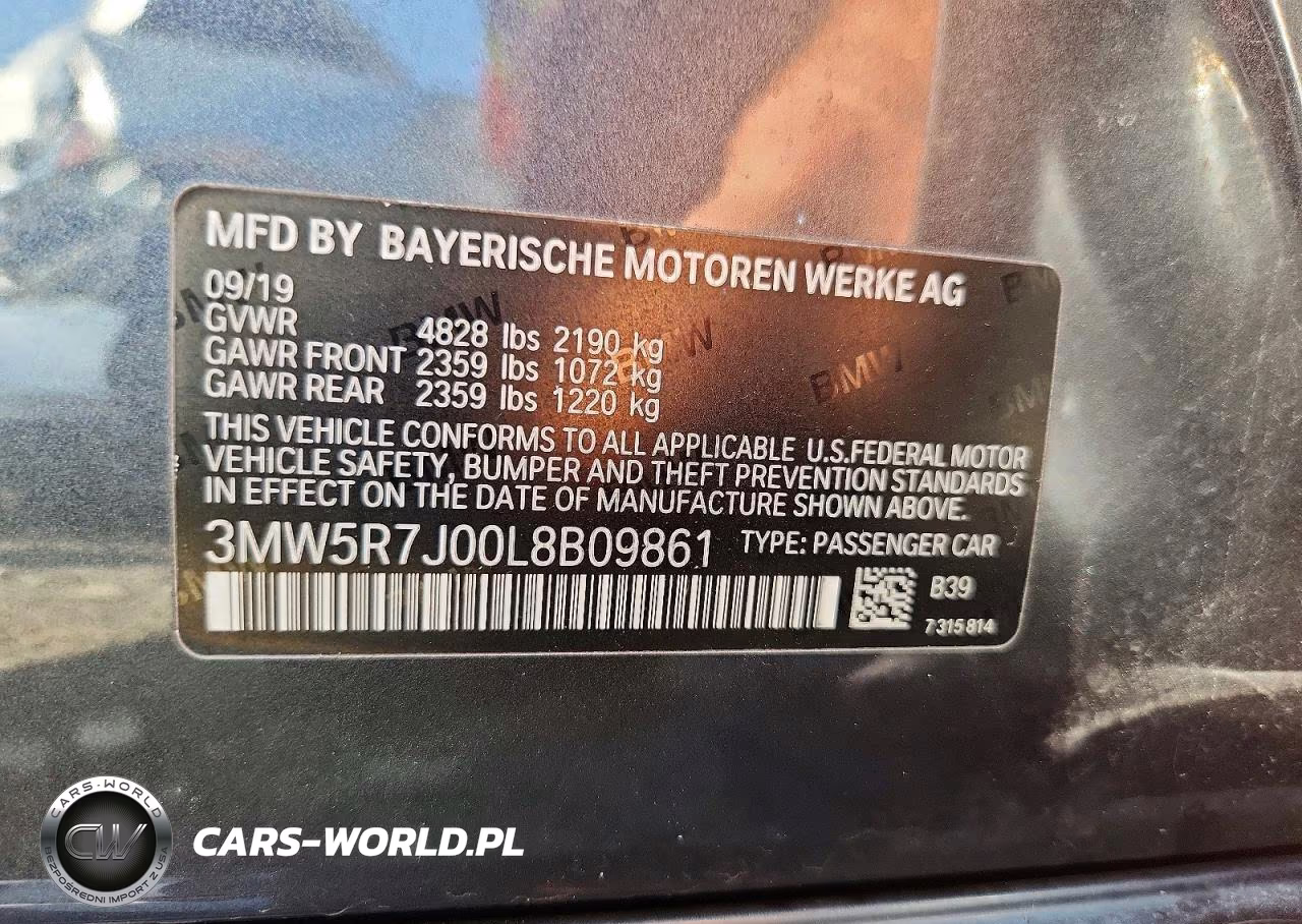 2020 BMW 330Xi VIN:3MW5R7J00L8B09861 - 12