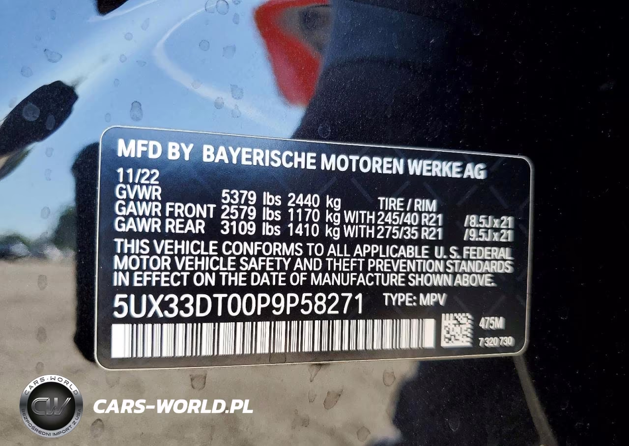 2023 BMW X4 xDrive30I VIN:5UX33DT00P9P58271 - 13