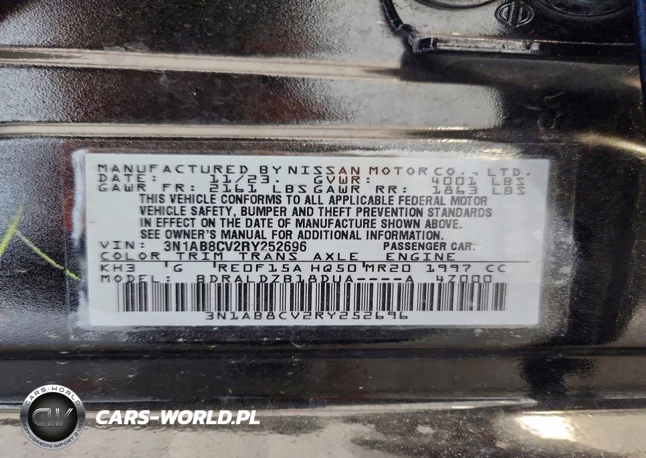 2024 Nissan Sentra Sv VIN:3N1AB8CV2RY252696 - 12