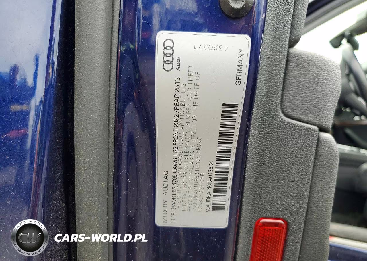 2019 Audi A4 Premium VIN:WAUDNAF40KA013604 - 12