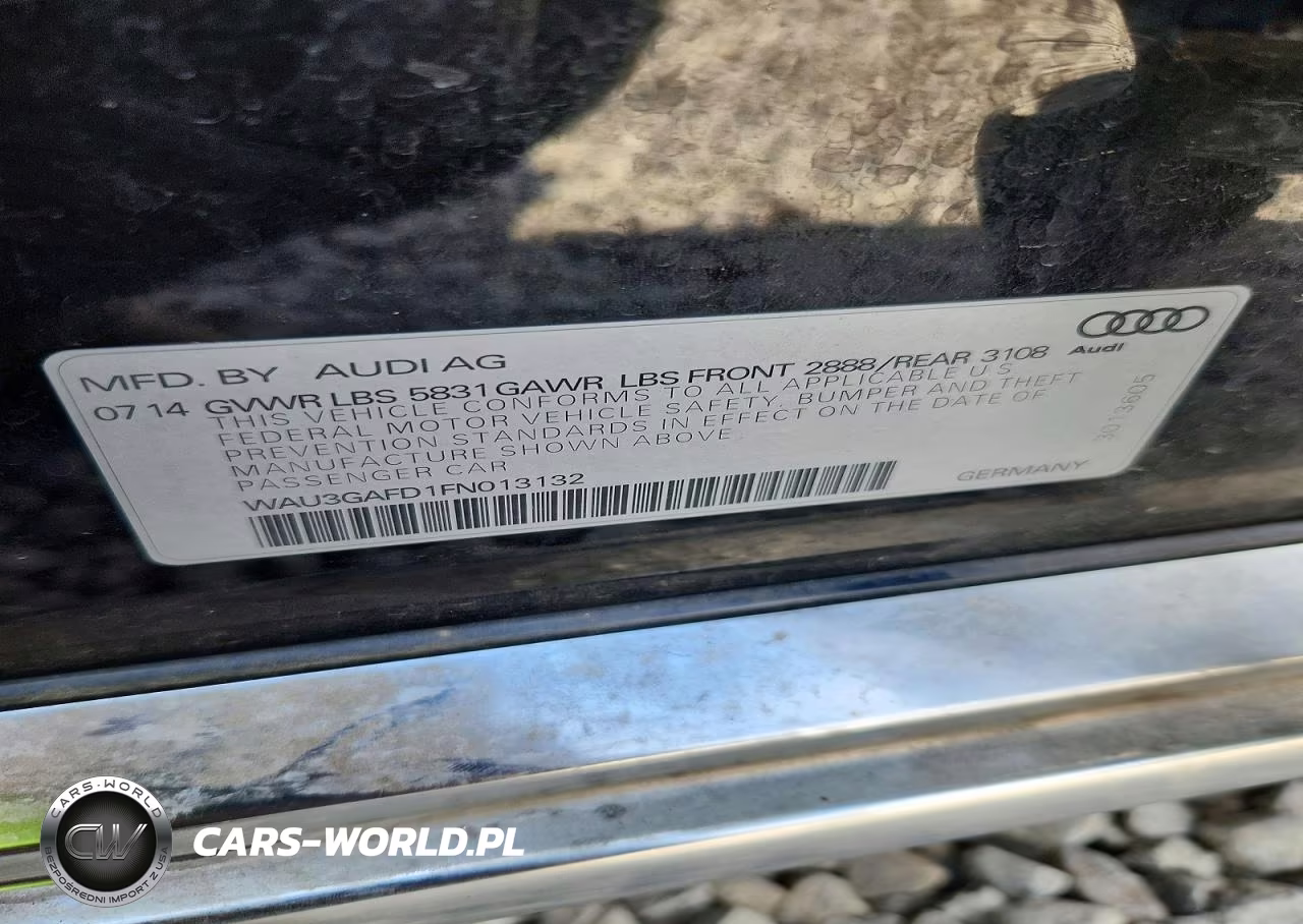 2015 Audi A8 L Quattro VIN:WAU3GAFD1FN013132 - 12