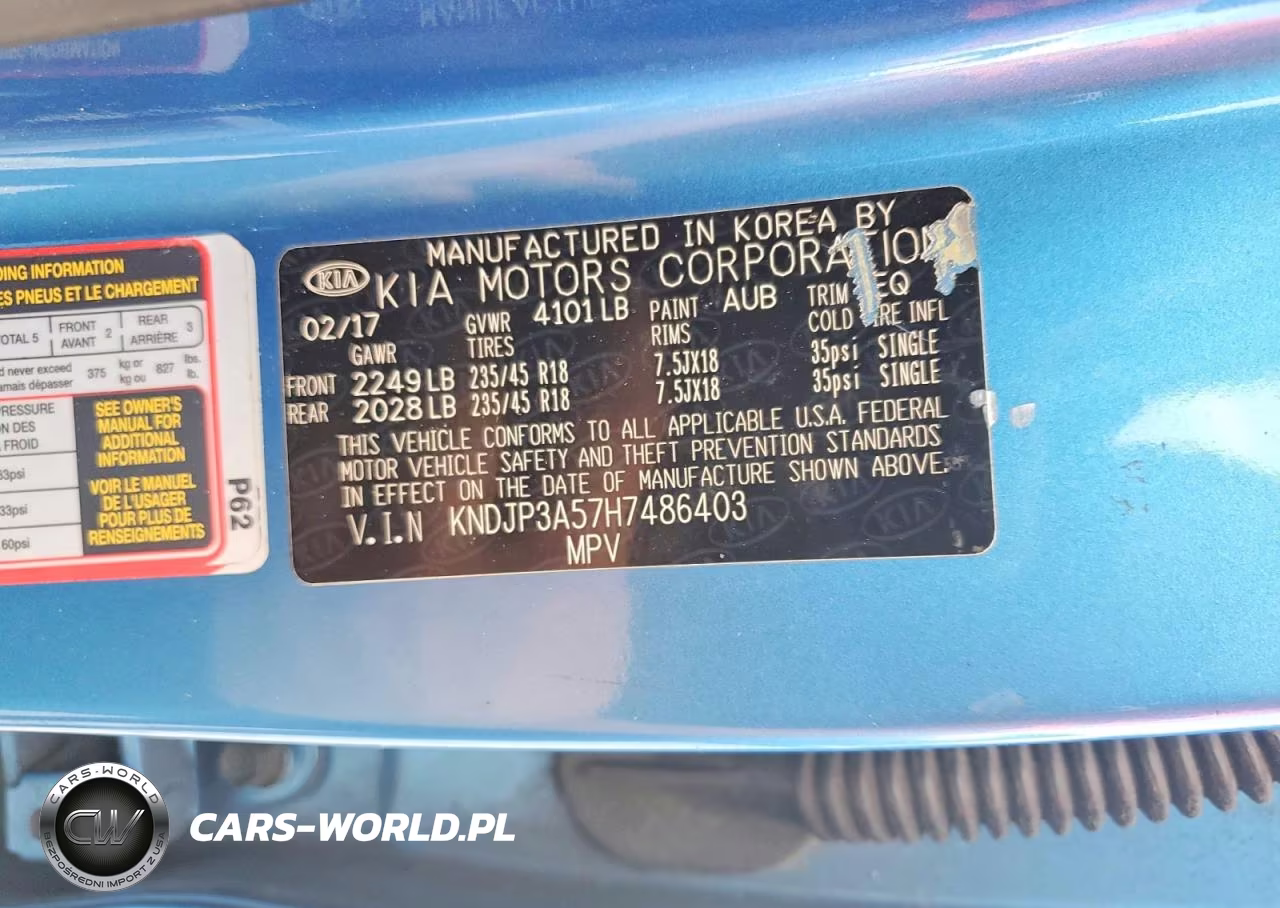 2017 Kia Soul + VIN:KNDJP3A57H7486403 - 12