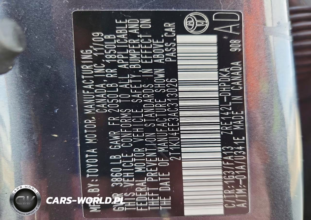 2010 Toyota Matrix Base VIN:2T1KU4EE3AC313026 - 12