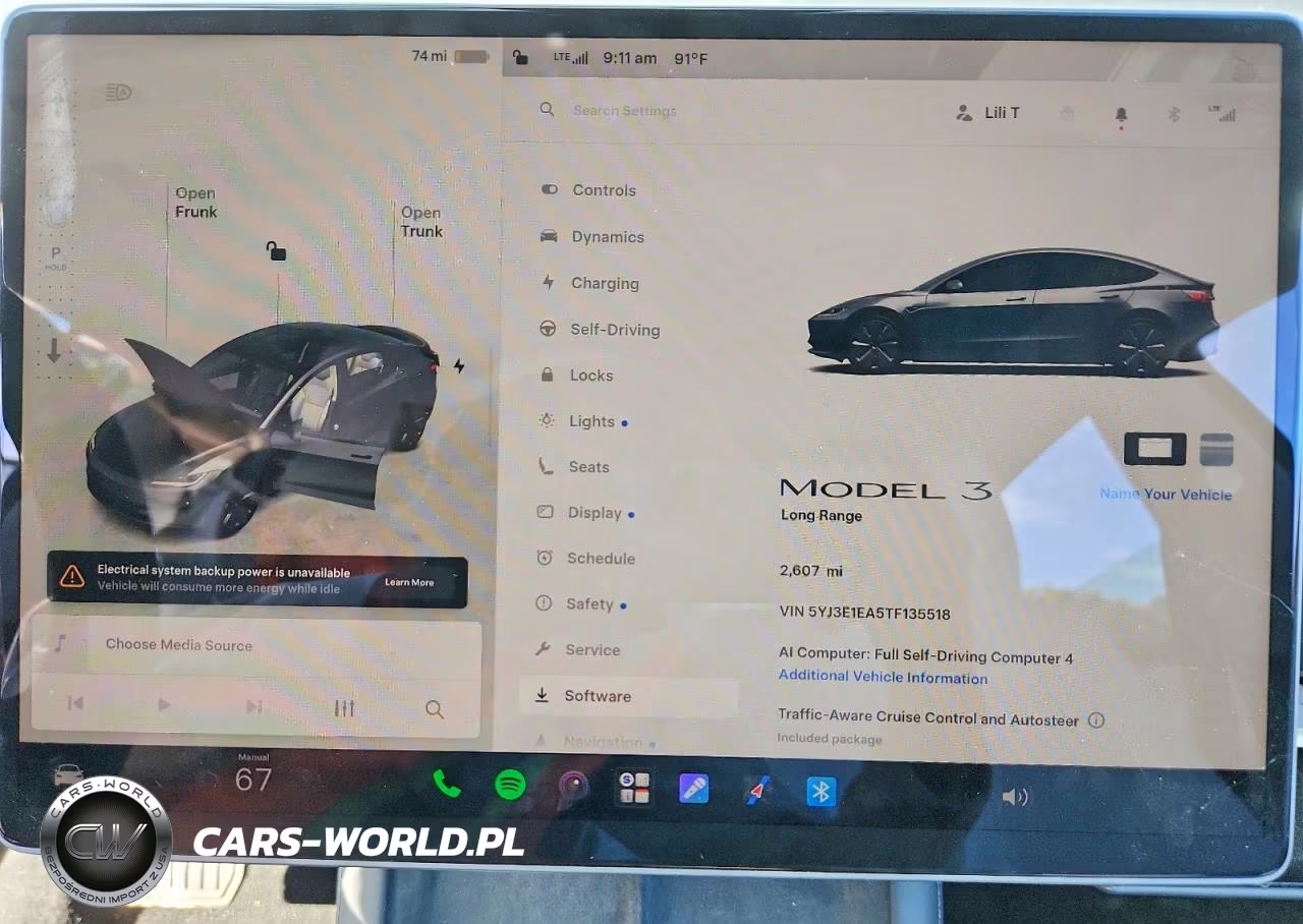 2026 Tesla Model 3 VIN:5YJ3E1EA5TF135518 - 9