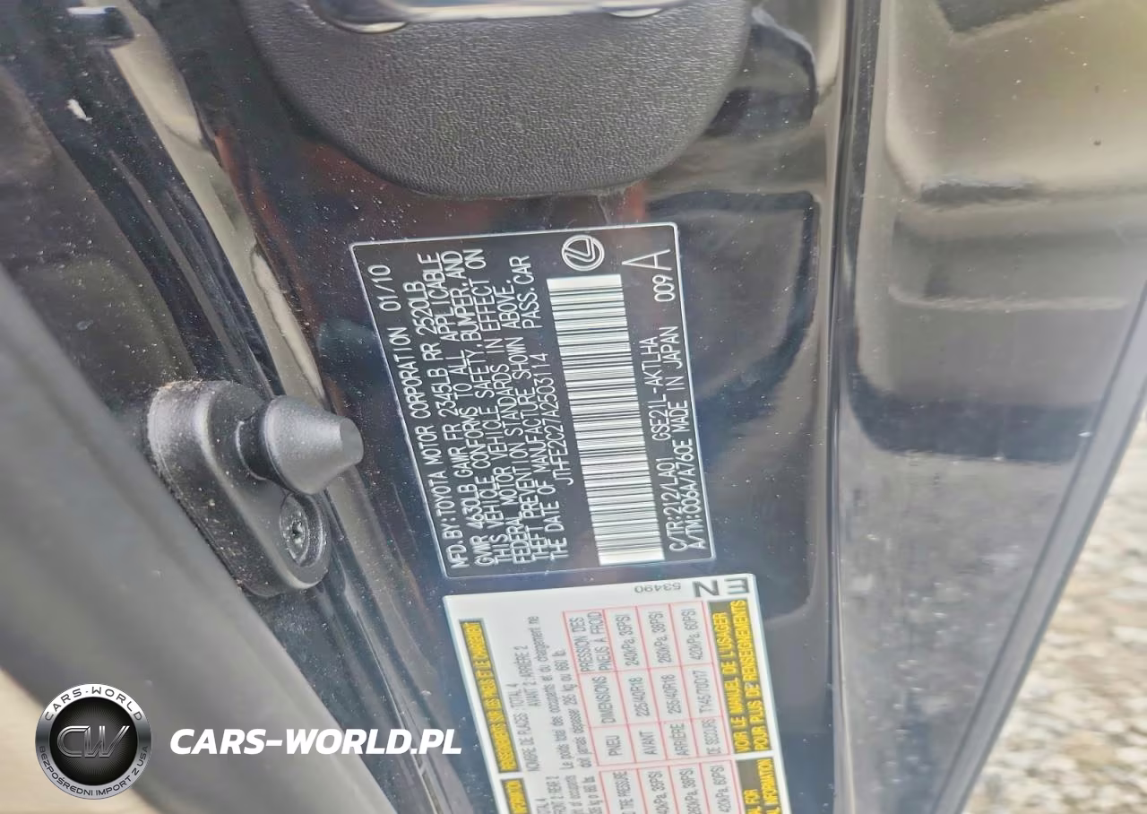 2010 Lexus Is 350 VIN:JTHFE2C27A2503114 - 13