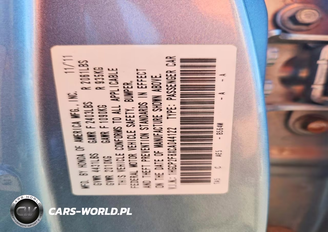 2012 Honda Accord Exl VIN:1HGCP2F8XCA044122 - 12