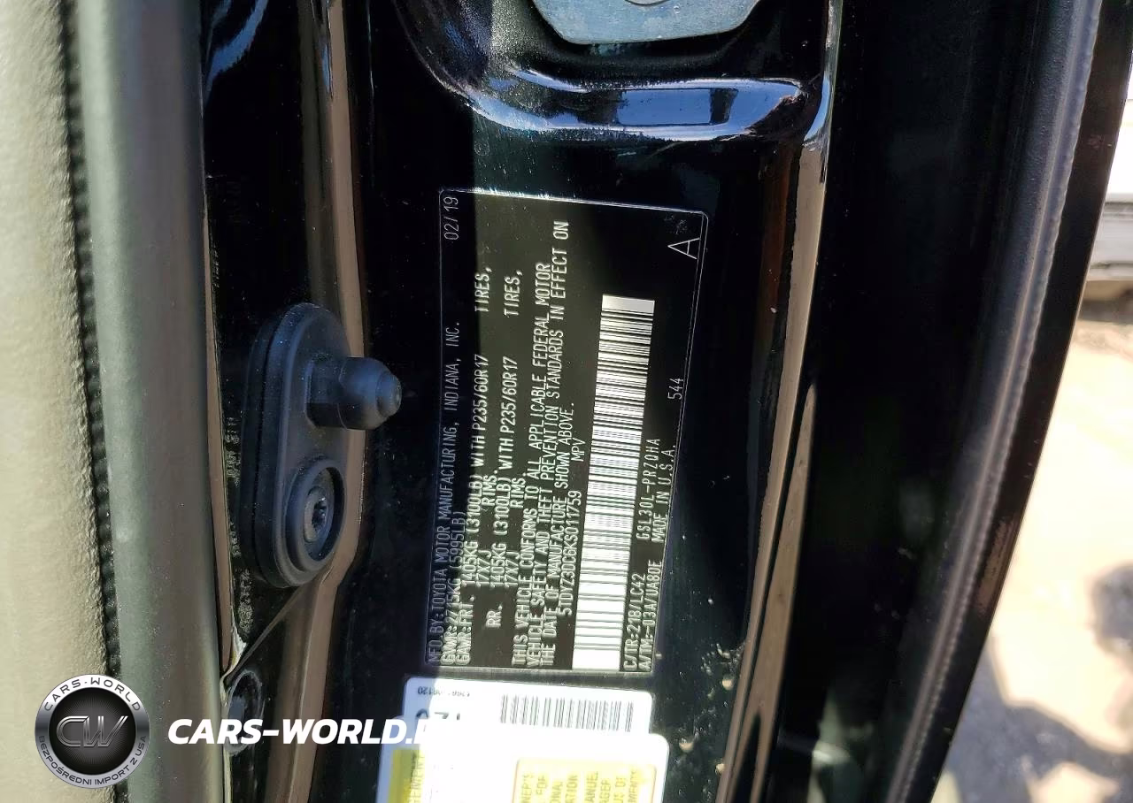 2019 Toyota Sienna Xle 8-Passenger VIN:5TDYZ3DC6KS011759 - 13