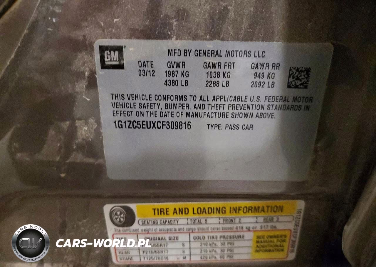 2012 Chevrolet Malibu 1Lt VIN:1G1ZC5EUXCF309816 - 12