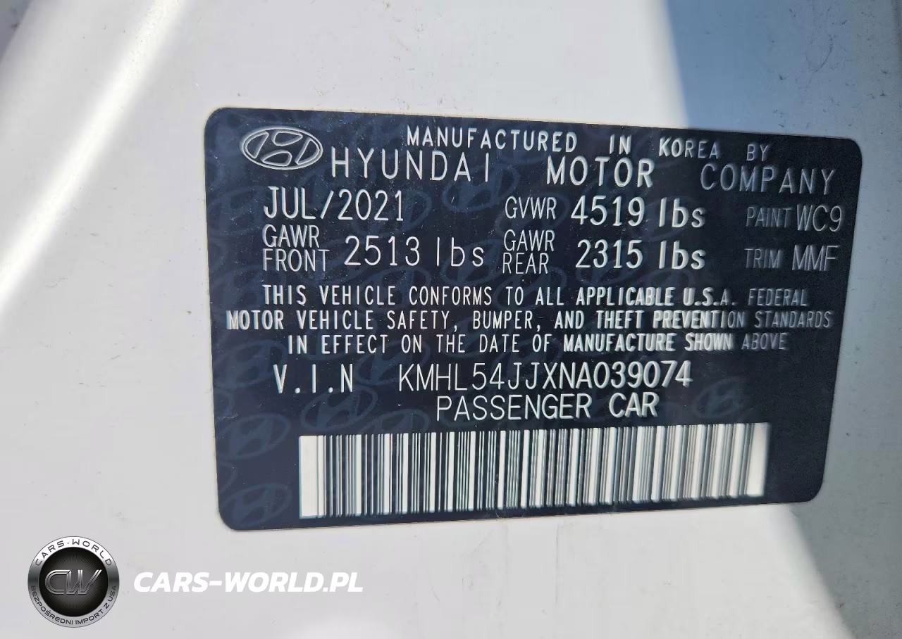 2022 Hyundai Sonata Hybrid Limited VIN:KMHL54JJXNA039074 - 13