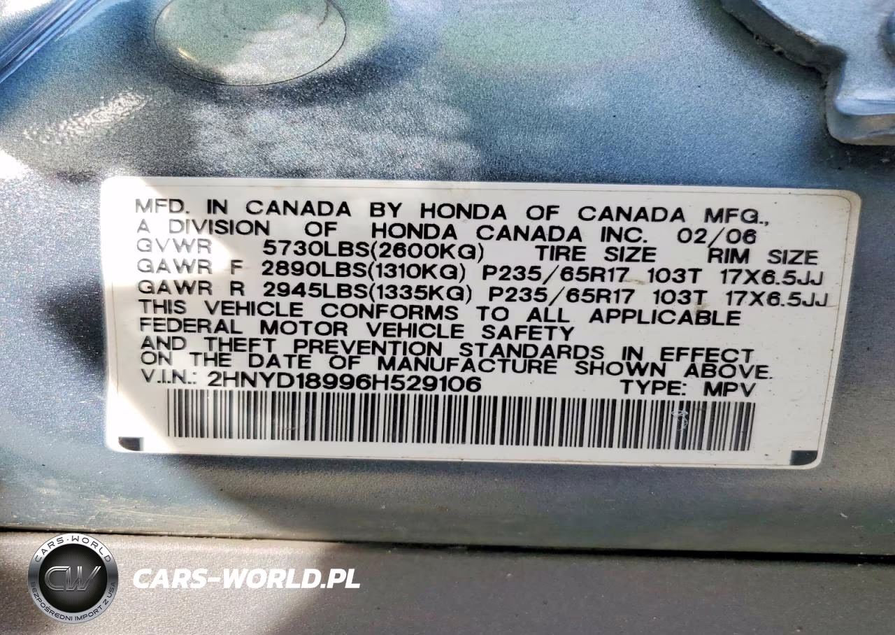 2006 Acura Mdx Touring VIN:2HNYD18996H529106 - 13
