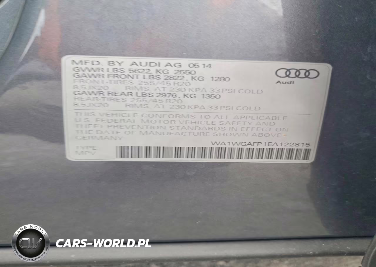 2014 Audi Q5 Prestige VIN:WA1WGAFP1EA122815 - 13