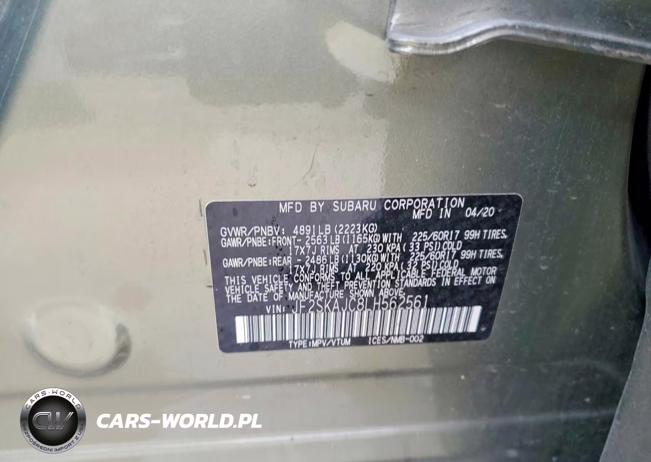 2020 Subaru Forester Premium VIN:JF2SKAJC8LH562561 - 13