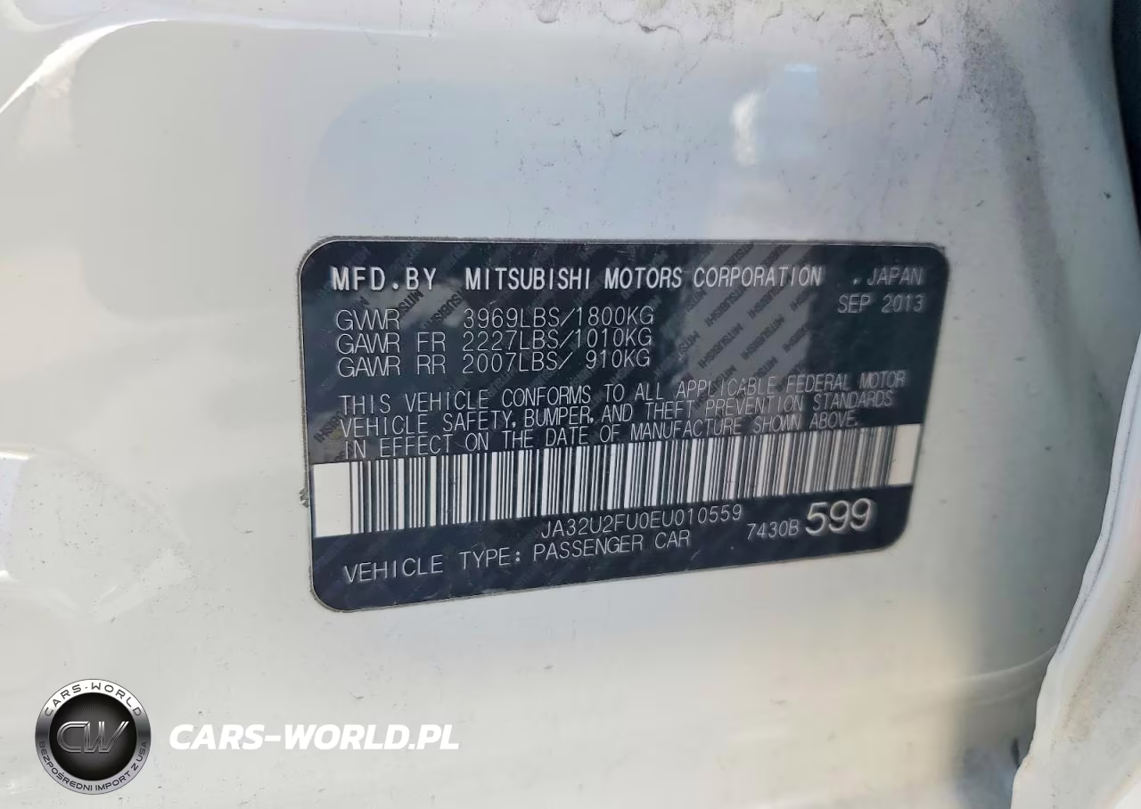 2014 Mitsubishi Lancer Es-Es Sport VIN:JA32U2FU0EU010559 - 12