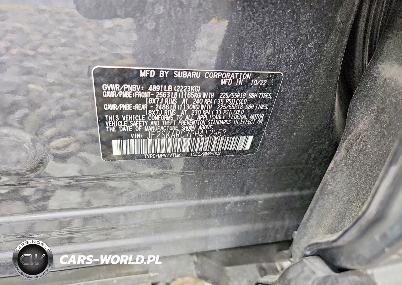 2023 Subaru Forester Touring VIN:JF2SKARC7PH412953 - 12