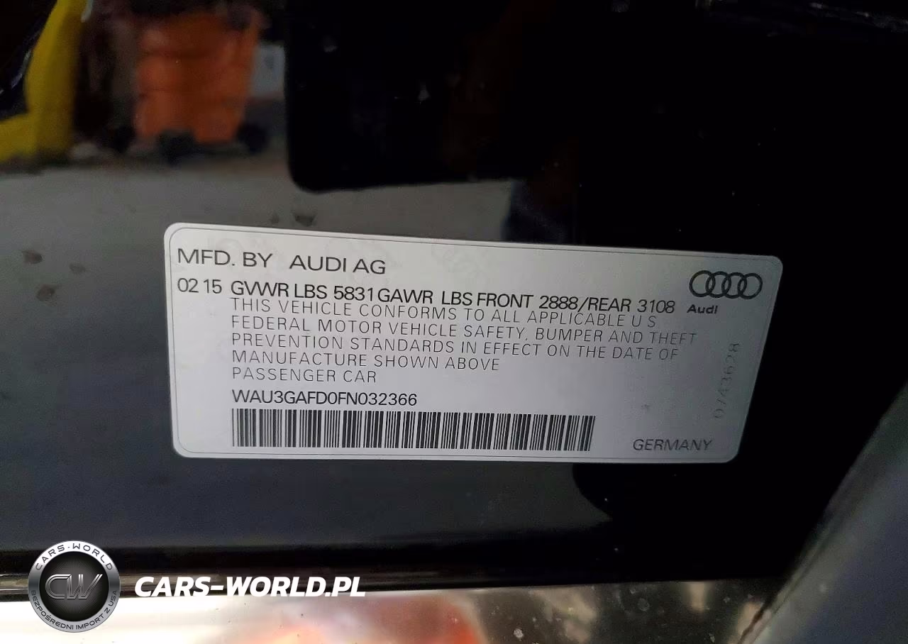 2015 Audi A8 L Quattro VIN:WAU3GAFD0FN032366 - 12