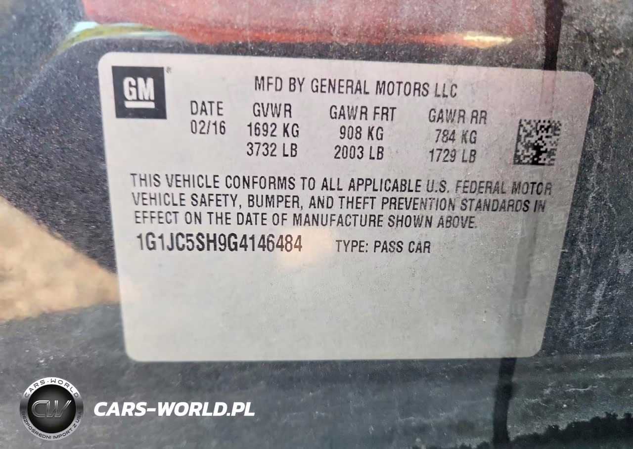 2016 Chevrolet Sonic Lt VIN:1G1JC5SH9G4146484 - 12