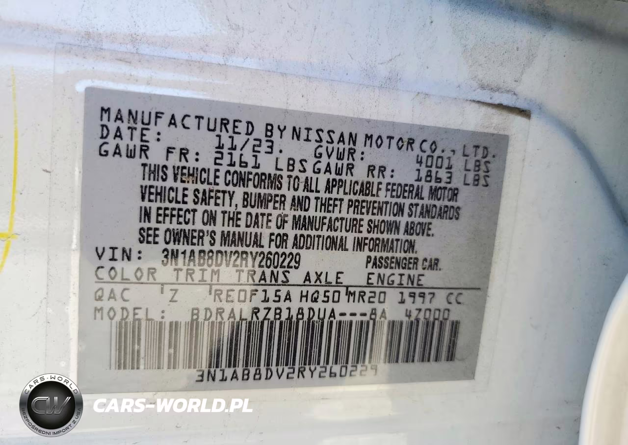 2024 Nissan Sentra Sr VIN:3N1AB8DV2RY260229 - 13