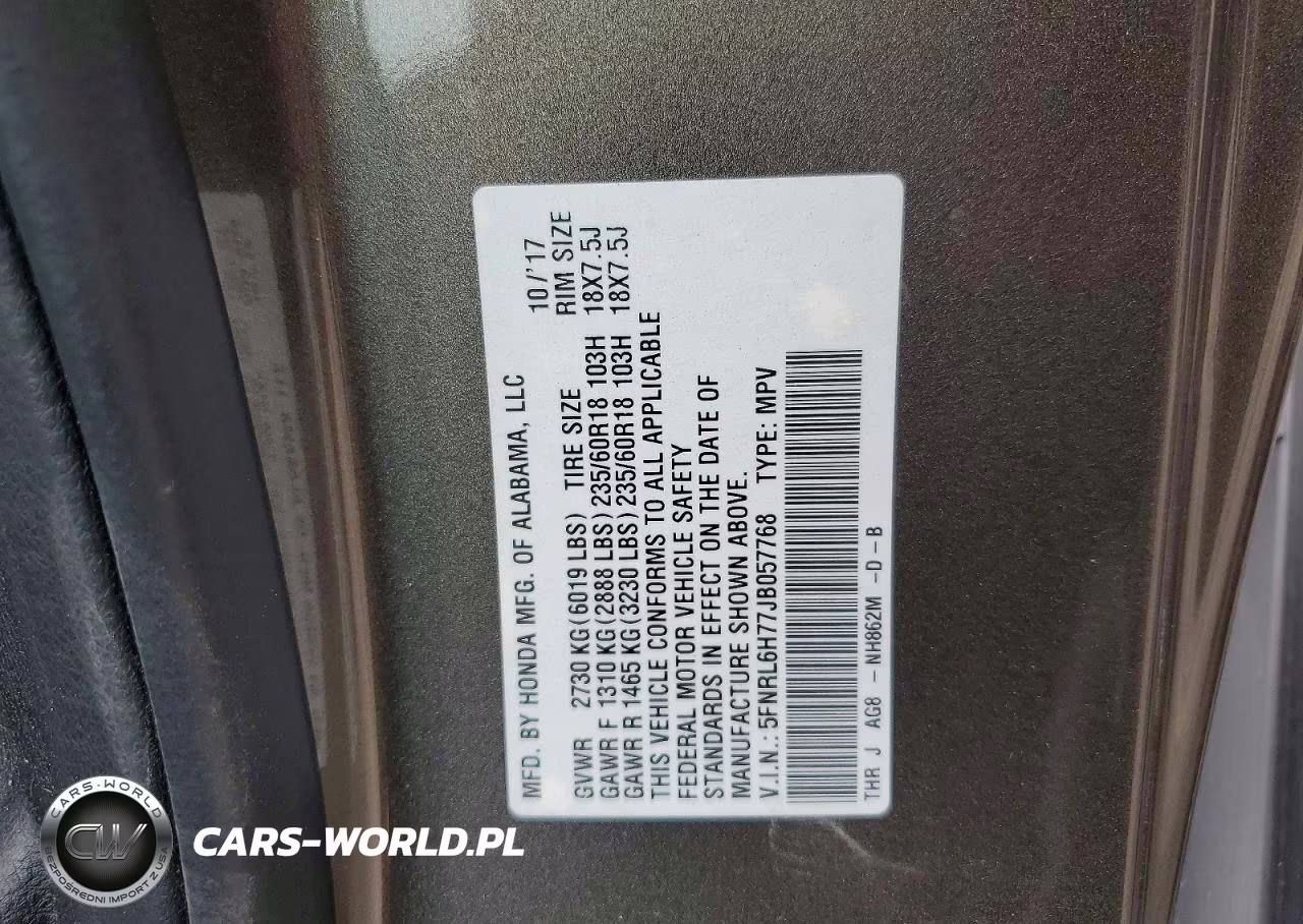 2018 Honda Odyssey Exl VIN:5FNRL6H77JB057768 - 13