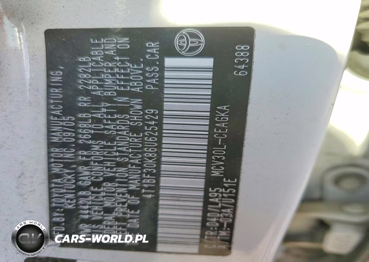 2006 Toyota Camry Xle V6 VIN:4T1BF30K86U625429 - 12