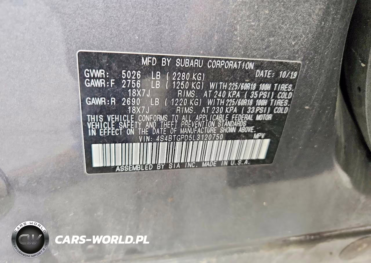 2020 Subaru Outback Touring Ldl VIN:4S4BTGPD5L3120750 - 14