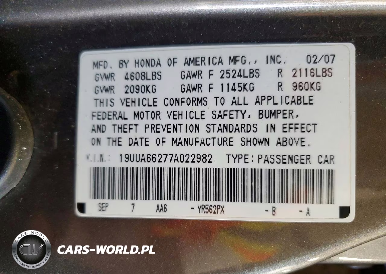 2007 Acura Tl VIN:19UUA66277A022982 - 12