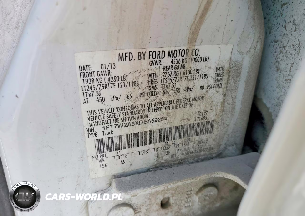 2013 Ford F250 Super Duty VIN:1FT7W2A6XDEA59254 - 12
