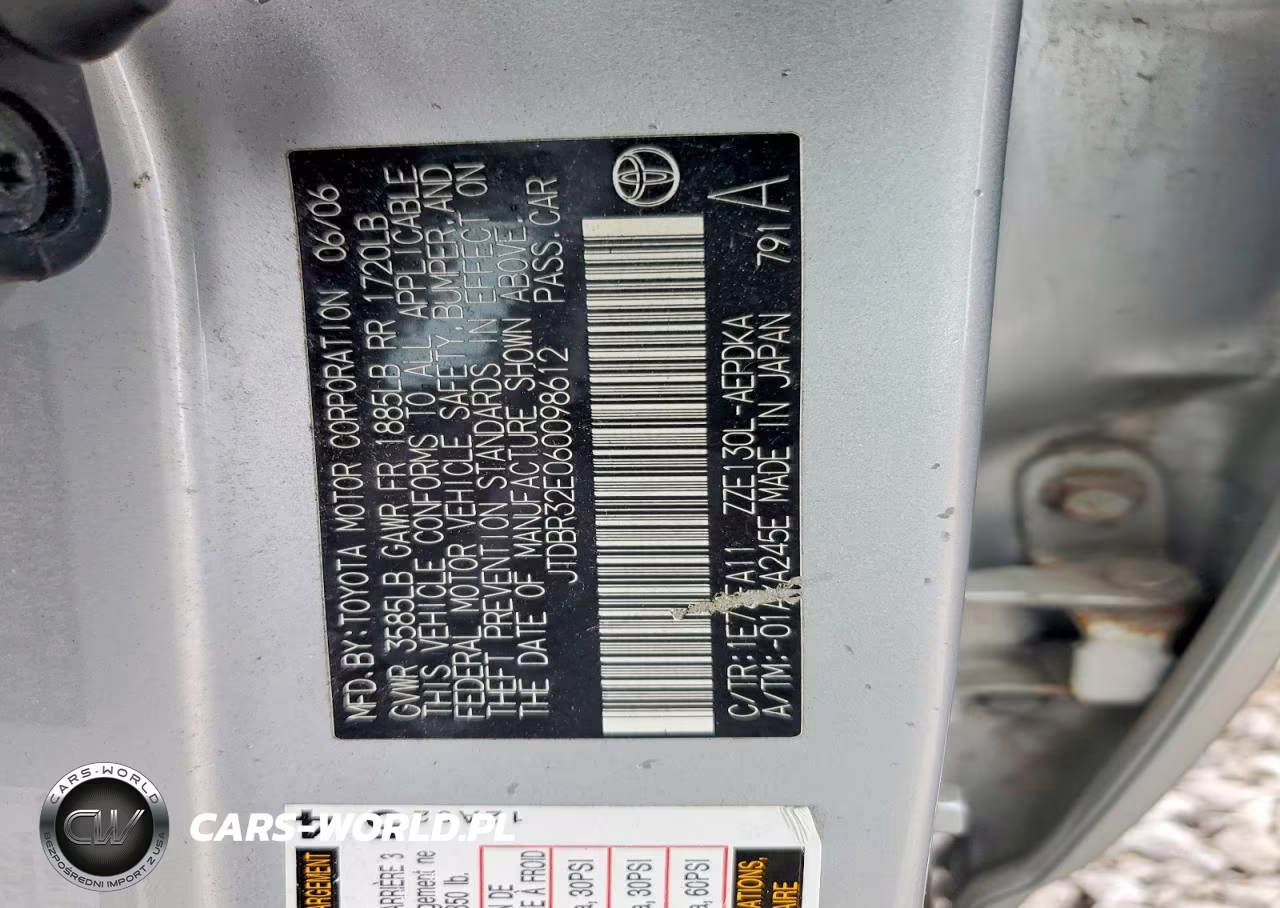2006 Toyota Corolla Ce VIN:JTDBR32E060098612 - 13