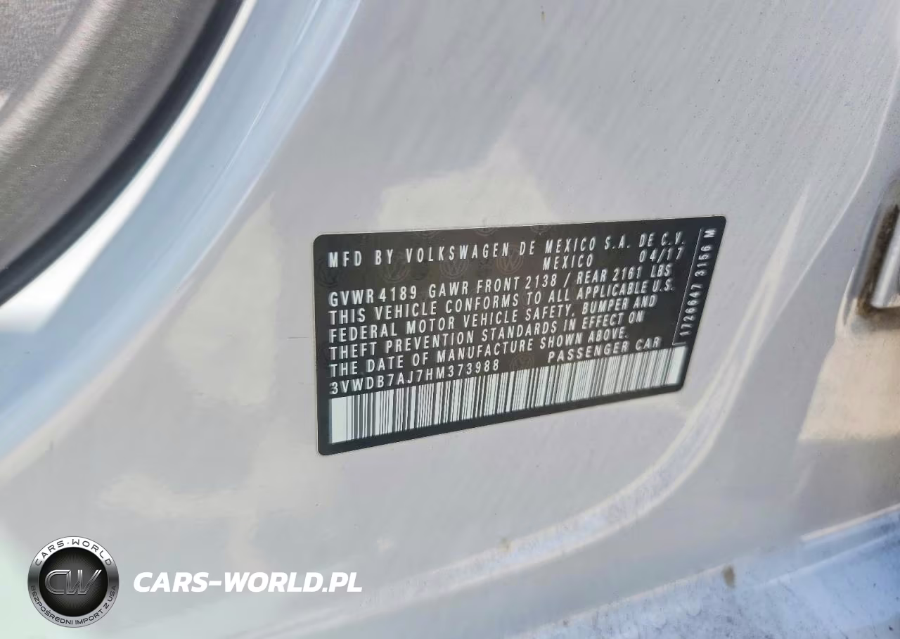 2017 Volkswagen Jetta Se VIN:3VWDB7AJ7HM373988 - 13