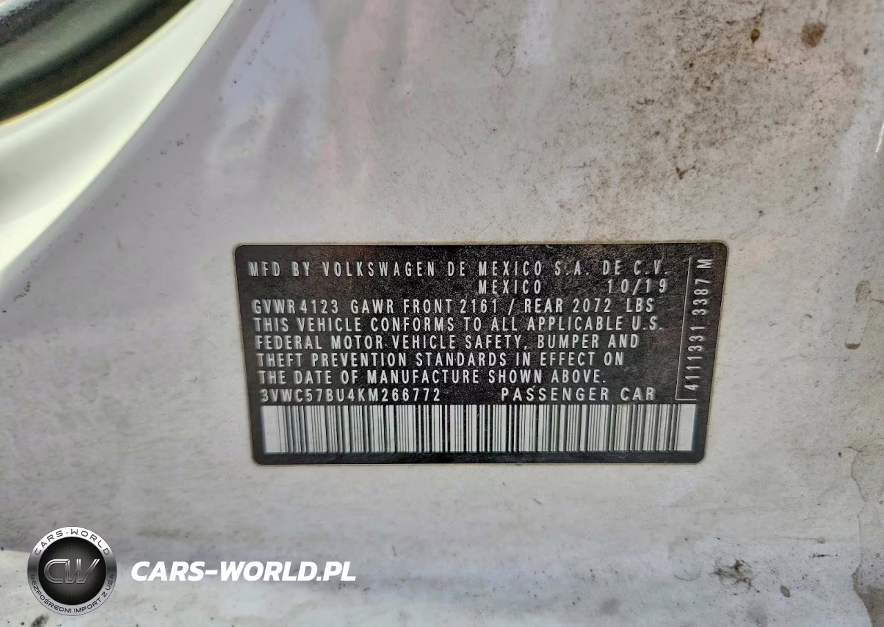 2019 Volkswagen Jetta S VIN:3VWC57BU4KM266772 - 12
