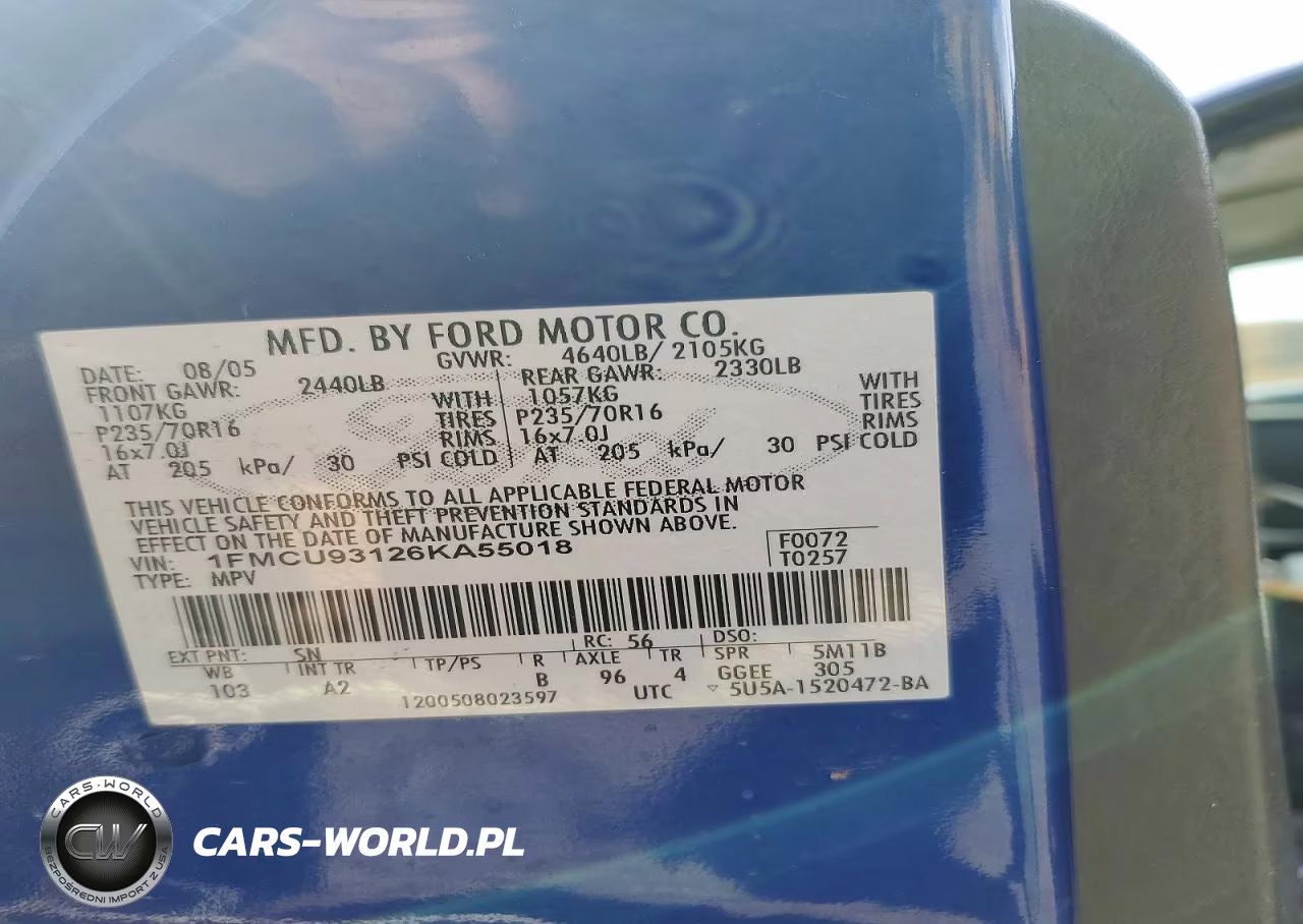 2006 Ford Escape Xlt VIN:1FMCU93126KA55018 - 13