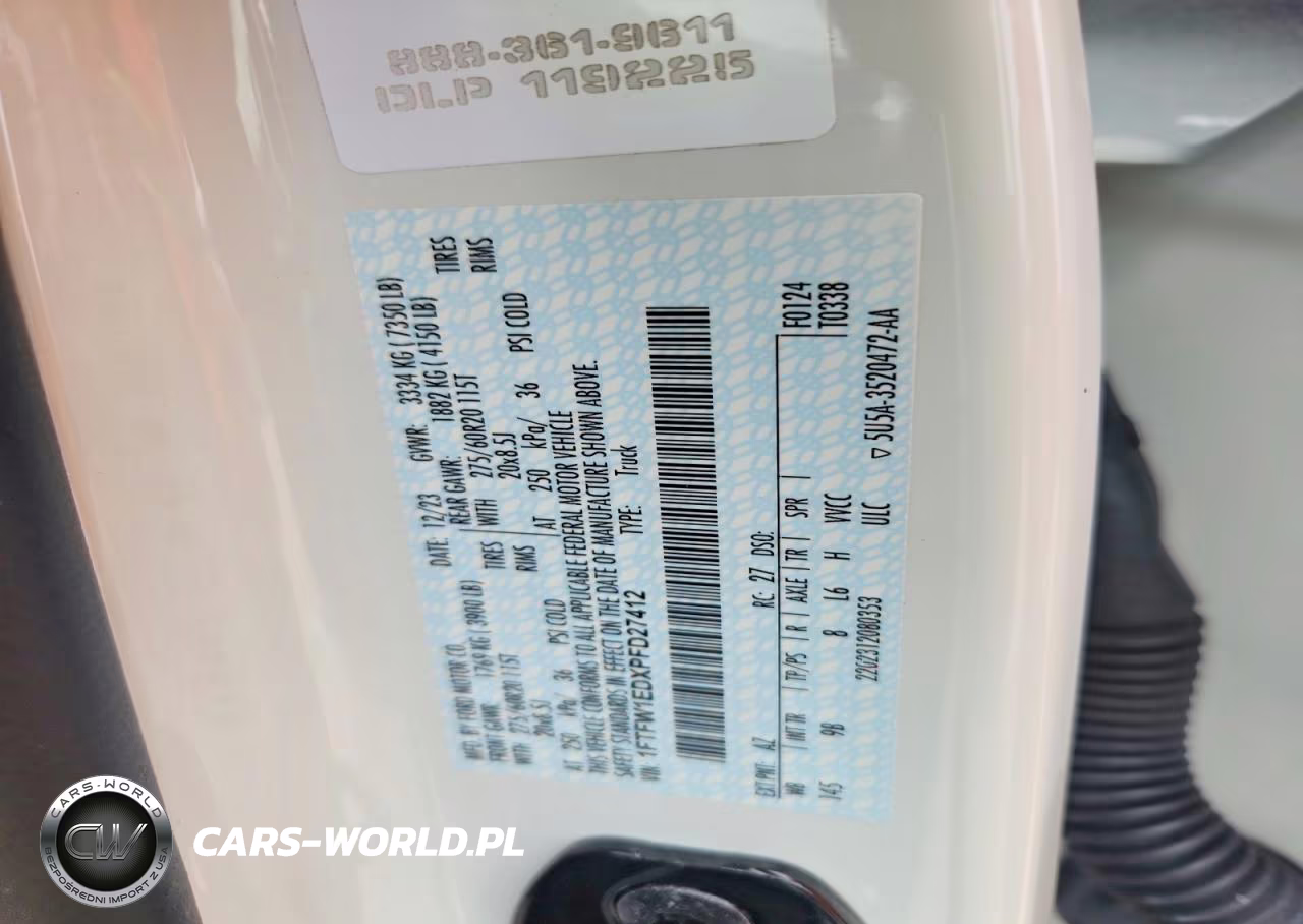 2023 Ford F150 Supercrew VIN:1FTFW1EDXPFD27412 - 12