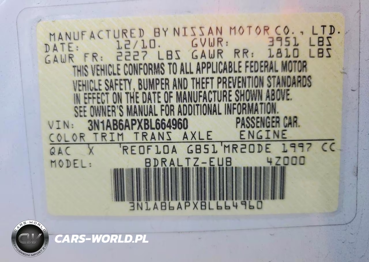 2011 Nissan Sentra 2.0 VIN:3N1AB6APXBL664960 - 13
