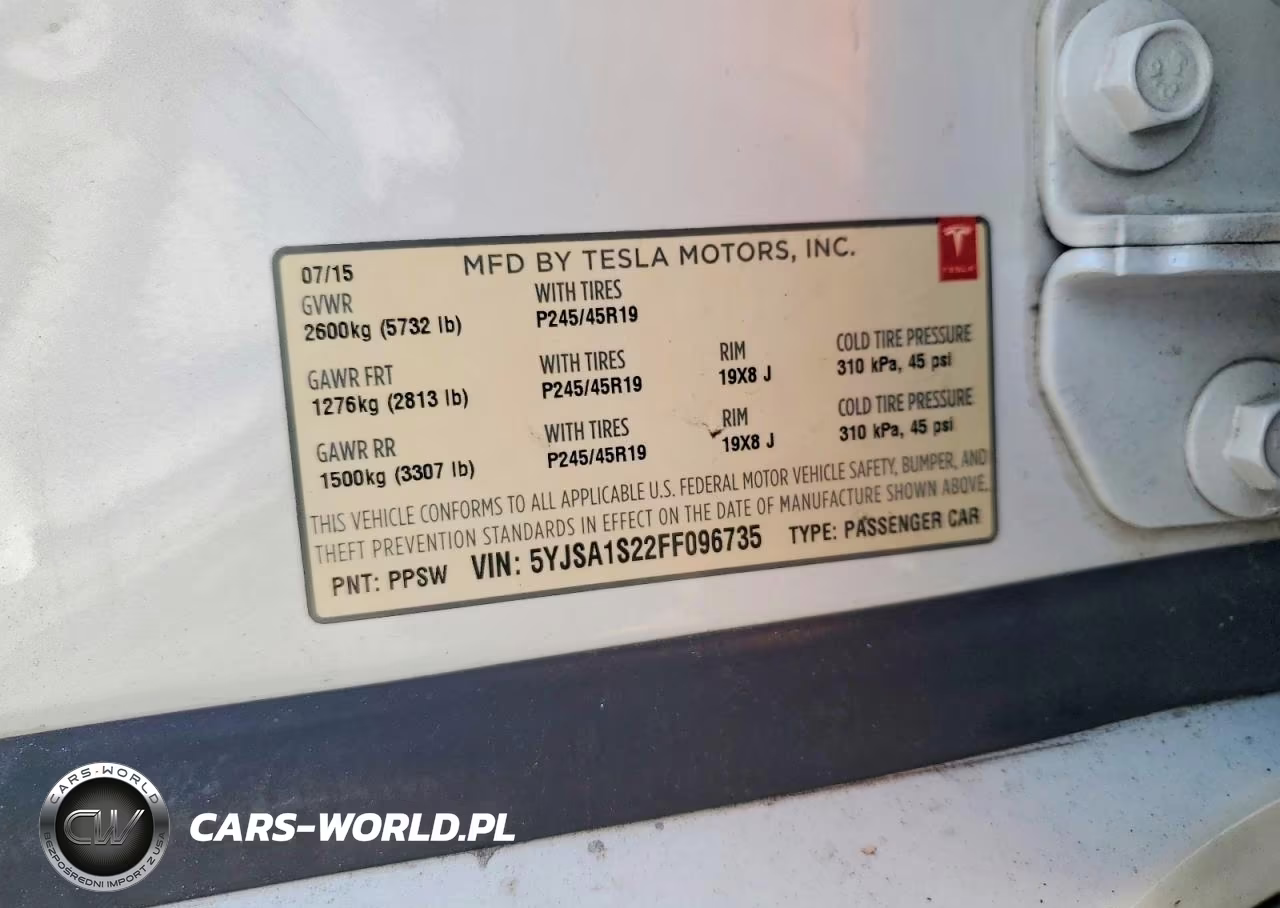 2015 Tesla Model S 70D VIN:5YJSA1S22FF096735 - 12