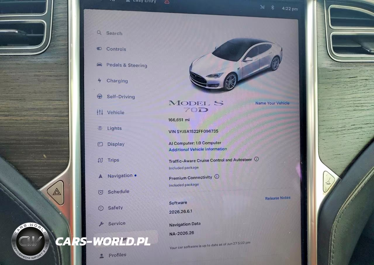 2015 Tesla Model S 70D VIN:5YJSA1S22FF096735 - 9