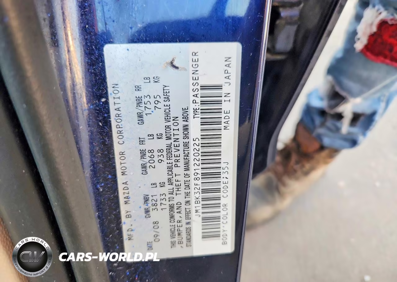 2009 Mazda 3 I VIN:JM1BK32F891220225 - 13