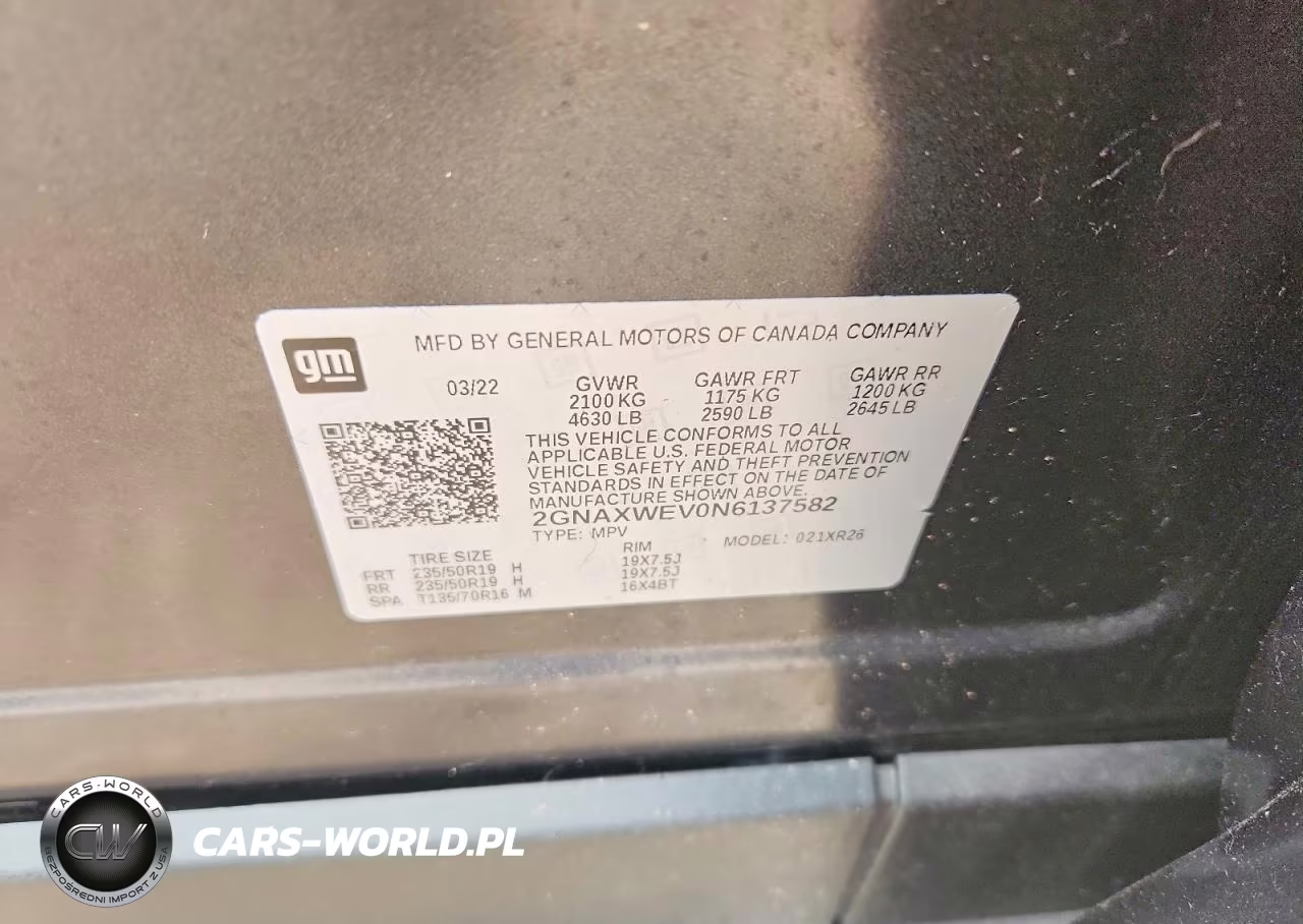 2022 Chevrolet Equinox Rs VIN:2GNAXWEV0N6137582 - 12