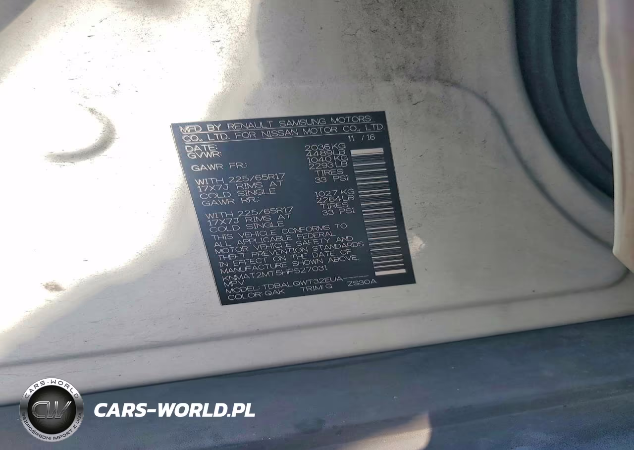 2017 Nissan Rogue Sv VIN:KNMAT2MT5HP527031 - 12