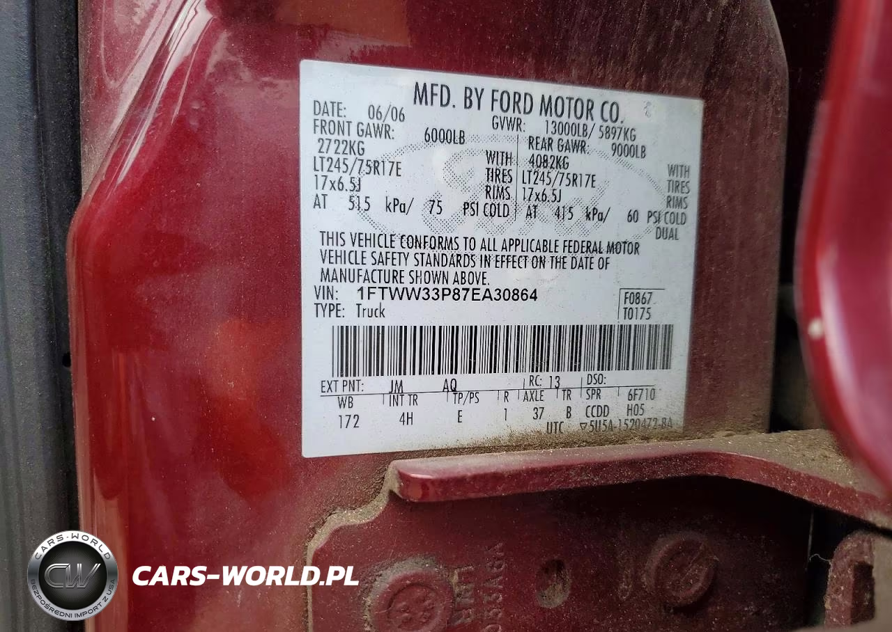 2007 Ford F350 Super Duty VIN:1FTWW33P87EA30864 - 12