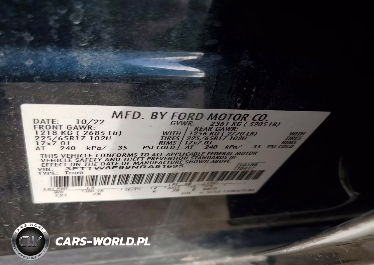 2022 Ford Maverick Xl VIN:3FTTW8F99NRA91695 - 12