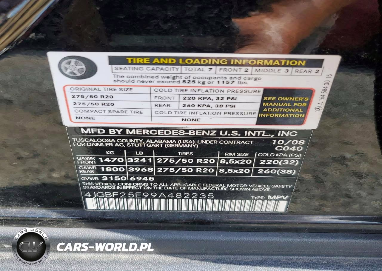 2009 Mercedes-Benz Gl VIN:4JGBF25E99A482235 - 13
