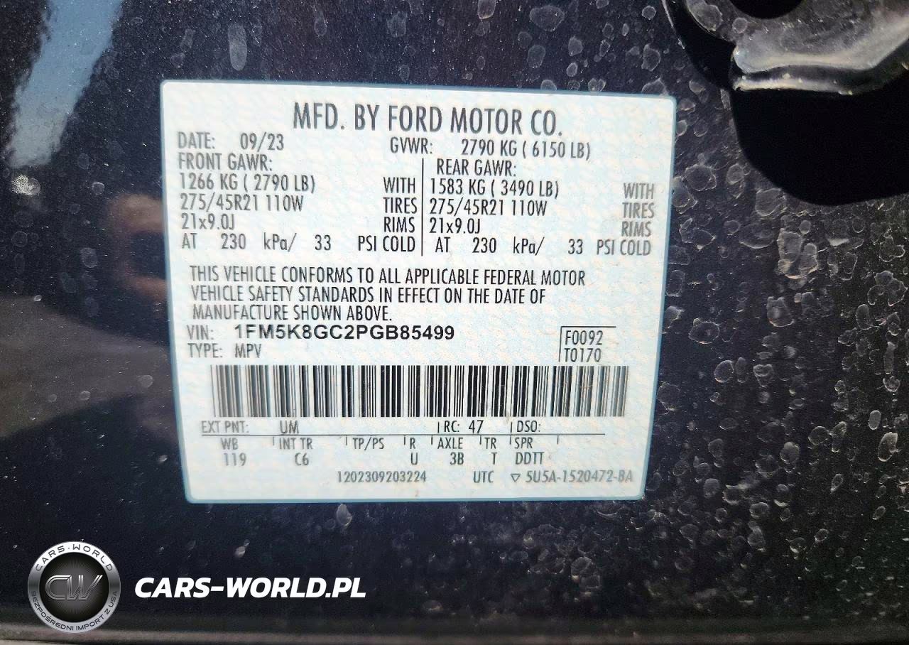 2023 Ford Explorer St VIN:1FM5K8GC2PGB85499 - 13